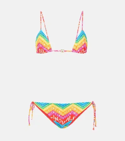 Valentino Chevron 24 Bikini In Multicolor