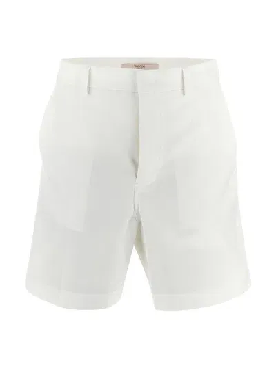 Valentino Cotton Bermuda In White