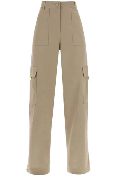 Valentino Cotton Cargo Pants For Men In Neutrals