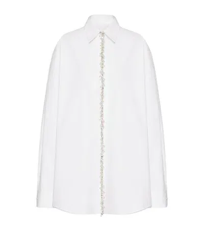 Valentino Cotton Embellished Shirt In White