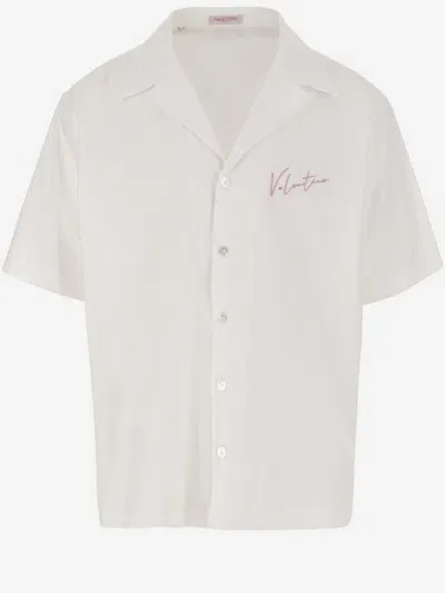 Valentino Cotton Logo Shirt In White