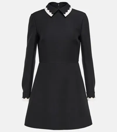 Valentino Crêpe Couture Minidress In Black