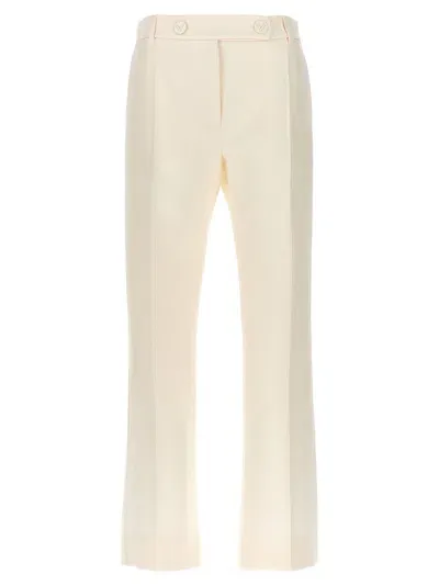 Valentino Crepe Couture Pants In White