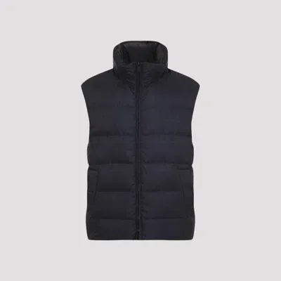 Valentino Down Vest In Grey