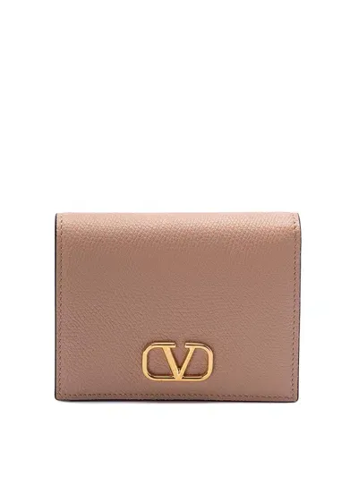 Valentino Garavani Flap French Wallet In Pink