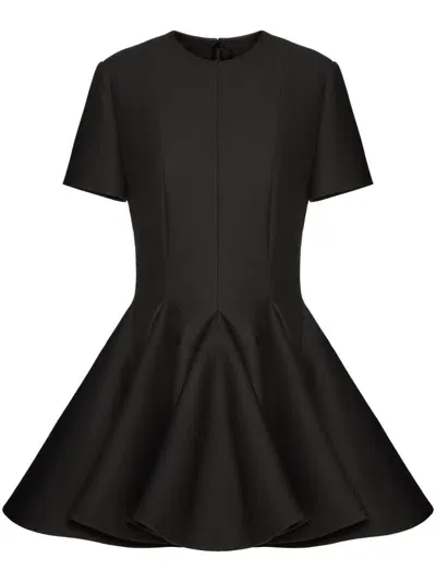 Valentino Flared Mini Dress In Black