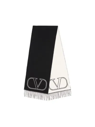 Valentino Fringed Edge Scarf In Multi