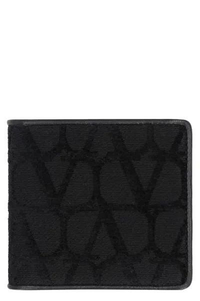 Valentino Garavani - Toile Iconographe Print Wallet In Black