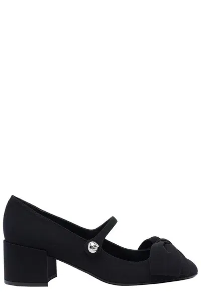 Valentino Garavani Bow Detailed Mary Janes In Schwarz