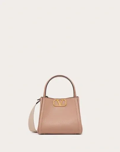 Valentino Garavani Garavani Alltime Small Handbag In Grainy Calfskin Woman Rose Cannelle Uni In ベビーピンク