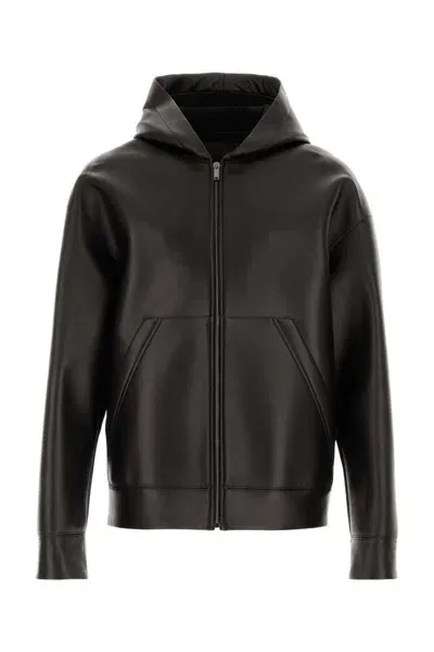 Valentino Garavani Leather Jackets In Black