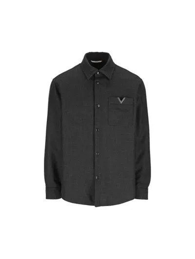 Valentino Garavani Jackets In Black/anthracite