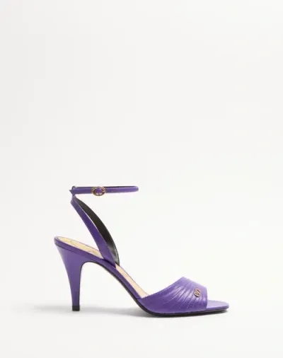 Valentino Garavani Ladycrush Kidskin Sandal 85mm Woman Electric Violet 41