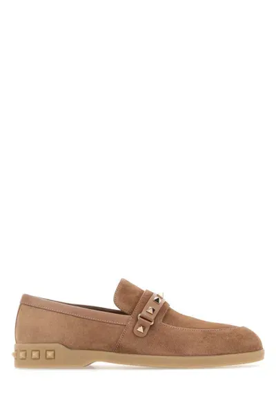 Valentino Garavani Leisure Flows Loafer In Lightcamel