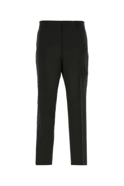 Valentino Garavani Man Black Wool Blend Pant