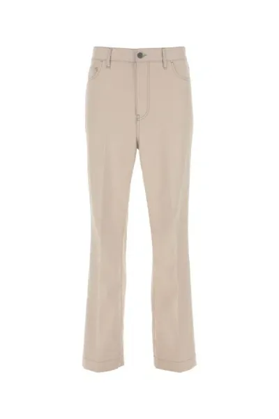 Valentino Sand Gabardine Pant In Brown