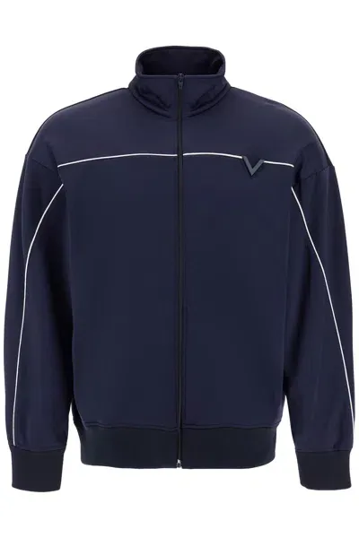 Valentino Garavani Metallic V-detail Sports Sweatshirt