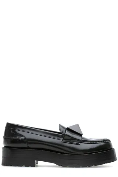 Valentino Garavani Rockstud Platform Loafers In Black