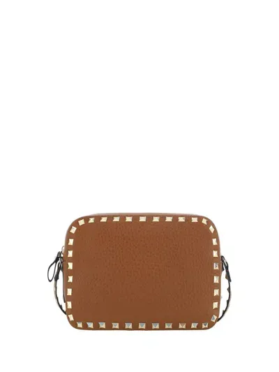 Valentino Garavani "rockstud" Crossbody Bag In Brown