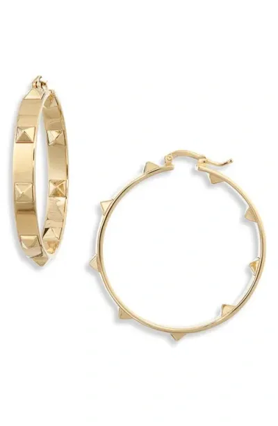 Valentino Garavani Rockstud Inside Out Hoop Earrings In Cs4 Oro 18