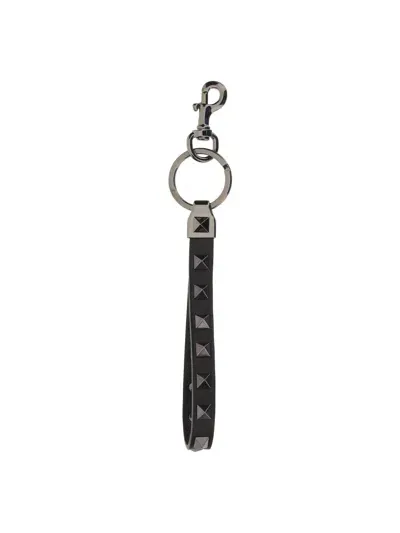 Valentino Garavani Rockstud Key Ring In Nero