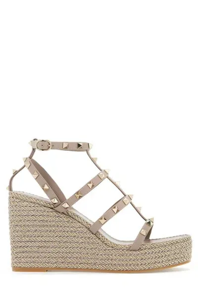 Valentino Garavani Rockstud Open Toe Sandals In Pink