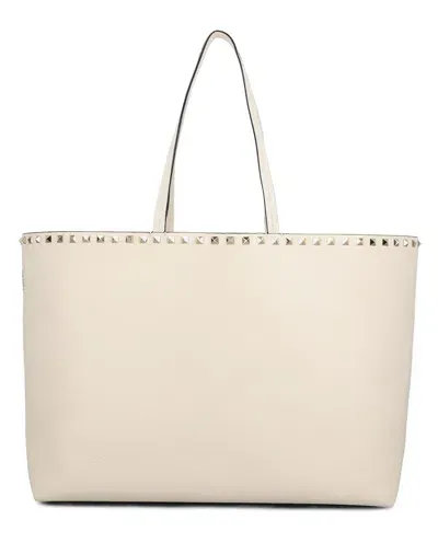 Valentino Garavani Garavani Rockstud Top Handle Bag In White