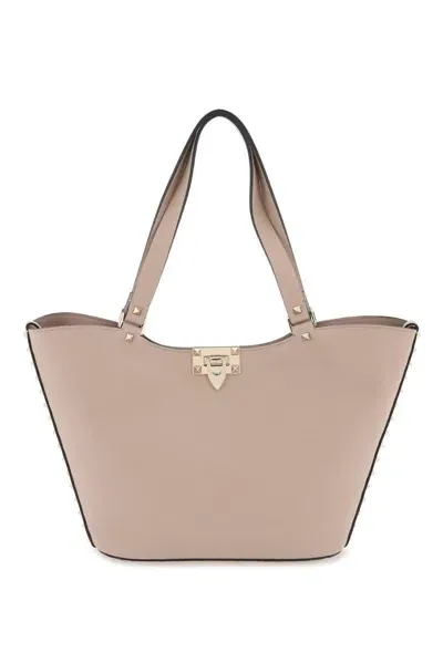 Valentino Garavani Garavani Rockstud Tote Bag In Powder