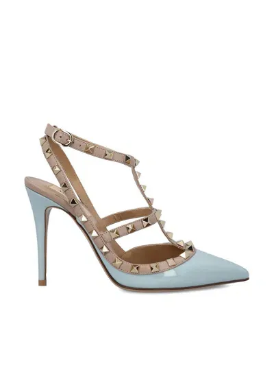 Valentino Garavani Sandals In China Blue/poudre