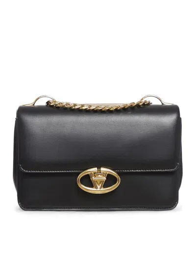 Valentino Garavani Medium Vlock Logo Shoulder Bag In Black