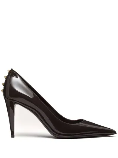 Valentino Garavani Pumps Mit Nieten In Dark Brown