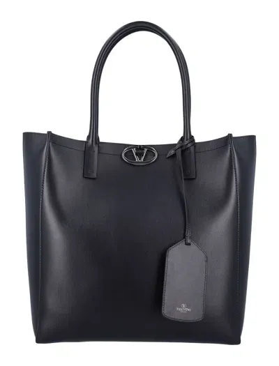 Valentino Garavani V-logo Tote Bag In Black