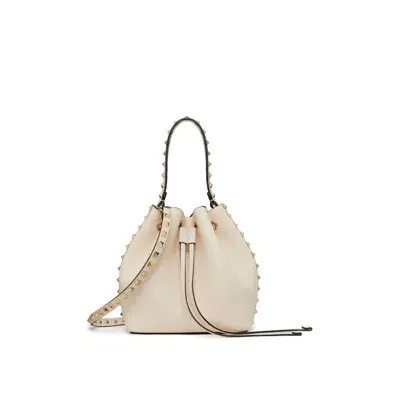 Valentino Garavani Rockstud Bucket Bag In White