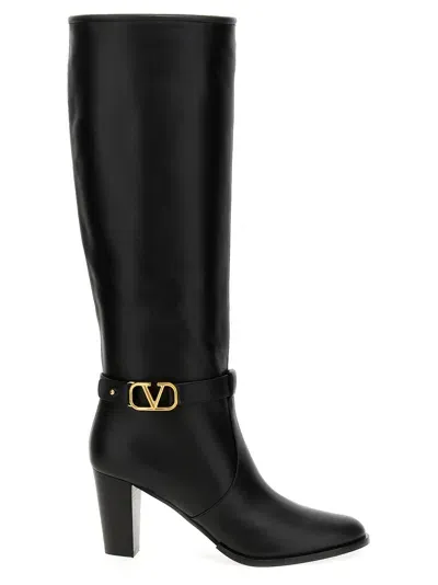 Valentino Garavani 'v Logo' Boots In Black