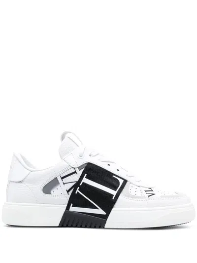 Valentino Garavani Vl7n Leather Sneakers In White