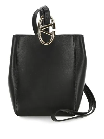 Valentino Garavani Vlogo Bold Leather Mini Bag In Black