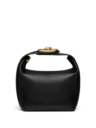 Valentino Garavani Vlogo Bold Leather Mini Bag In Black