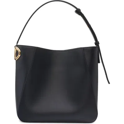 Valentino Garavani Vlogo Leather Bucket Bag In Black