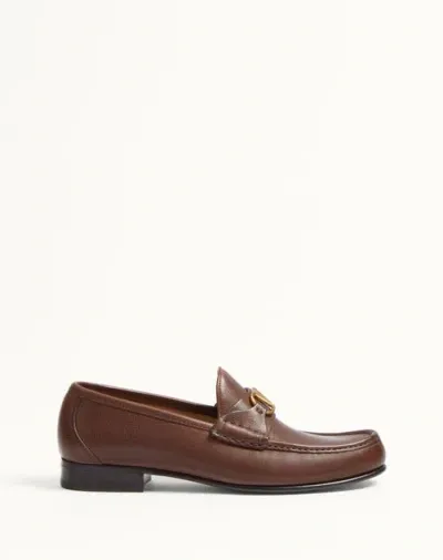 Valentino Garavani Vlogo Signature Buffalo Loafer In Brown