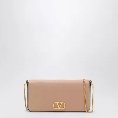 Valentino Garavani Vlogo Signature Cinnamon Rose Shoulder Bag In Pink