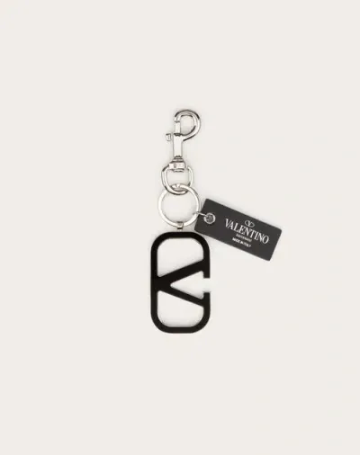 Valentino Garavani Vlogo Signature Keychain In Black