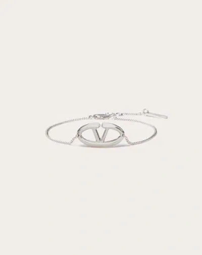 Valentino Garavani Vlogo The Bold Edition Metal Bracelet In Metallic