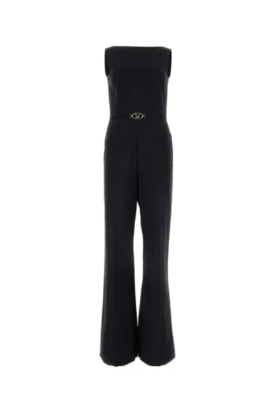 Valentino Vlogo Virgin Wool-mohair Blend Jumpsuit In Multicolor