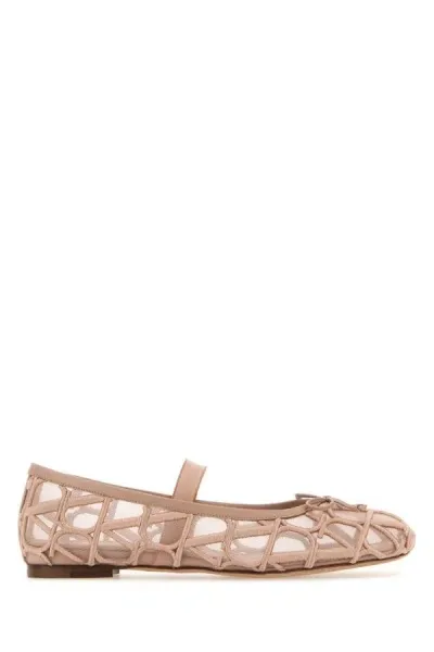 Valentino Garavani Pink Toile Iconographe Ballerina Flats