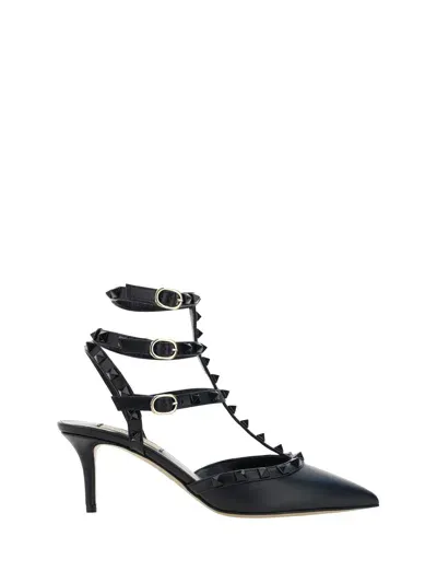 Valentino Garavani Ankle Strap Rockstud T. 65 Vitello In Multicolor