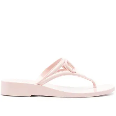 Valentino Garavani Vlogo Signature Thongs In Pink