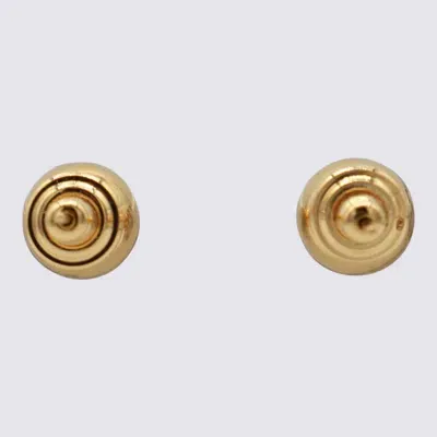 Valentino Garavani Gold Brass Earrings In Golden