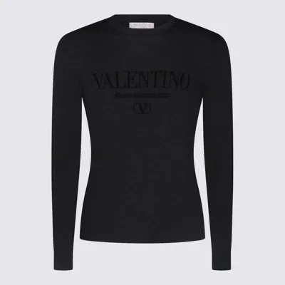 Valentino Logo-intarsia Virgin-wool Jumper In Multicolor