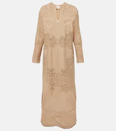 Valentino Kaftan Aus Guipure-spitze In Pink