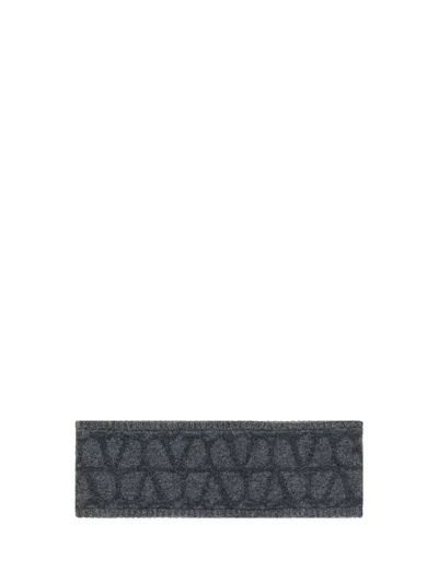 Valentino Garavani Headband In Grigio Melange/antracite